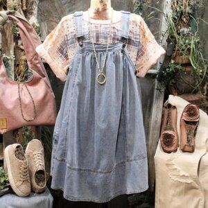 Listicle Wagon Train Overall Dress Size US Women M New With Tags